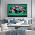 One Hundred Dollars Canvas Art Prints Money Never Sleeps Inspiring Wall Paintings Graffiti Posters Pictures Home Decor Cuadros. 