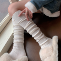 Women Long Socks Cashmere Women Boot Solid Wool Thigh Stocking Skinny Casual Cotton Over Knee-High Fluffy Female Long Knee Sock. 