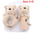 Baby Rattles Soft Cartoon Cute Plush Animal Toys Child Educational Handbells. 