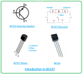 10 Pcs- BC557 PNP Transistor General purpose. 