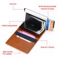 Man Women Smart Wallet Business Card Holder Rfid Wallet Aluminum Metal Credit Business Mini Card Wallet. 
