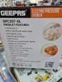 Original Geepas Electric Pressure. Cooker GPC-307-6L Silver Black (2 Year Warranty) GPC-307. 