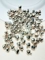 Beads 100 Pcs 10mm, 8mm, 6mm Vibrant Gold, Silver Ghungroo Beads Noisy and Noiseless Ghungru Charm Beads for Craft DIY. 