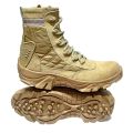 Beige Suede Leather Army Boots For Men. 