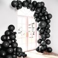 55 Pcs 9 inch Black Latex Balloons Without shinny for birthday Party Decoration Balloons wedding school and college function. 