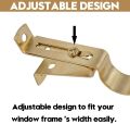 Pack OF 4 Adjustable Metal Curtain Holder Bracket for 3/4" Rod pole Golden and Silver Finish Heavy Duty. 