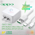 Original Vooc 20W Fast Charger for Oppo | Oppo 20w Fast Charger with Cable | Oppo 20w Vooc Charger with Cable | Oppo Fast Charger with USB A to (Micro & Type C) VOOC  Charging Cable fpr Oppo f11,f11 Pro,f5,f9,f15, and many other Oppo smart phones. 