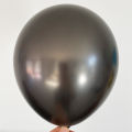 BLACK METALLIC CHROME BALLOONS PACK ( PACK OF 10 BLACK BALLOONS ). 