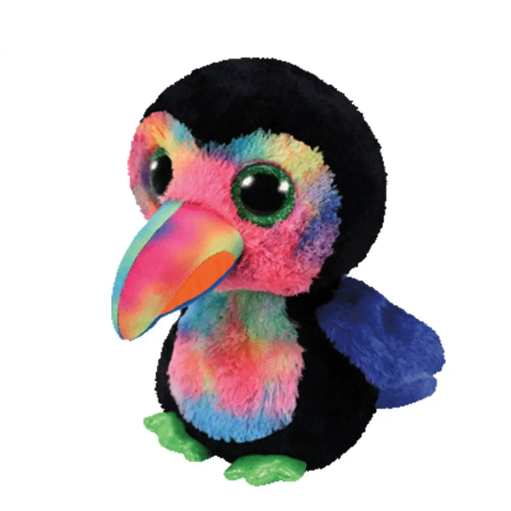 Ty Beanie Boos - Beaks Multicolored Toucan Bird (15cm) Soft Animal Cuddly Plush Toy