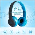 P47 Headphones Wireless Bluetooth Head Phones Foldable Stereo Headset with Built-in Wireless Mic compatible for All Android Devices and PC. 