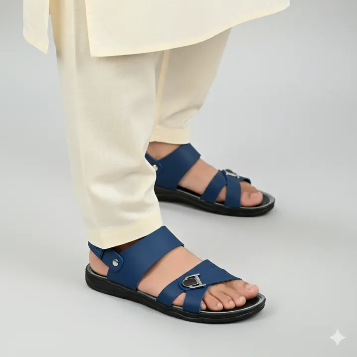 construction: iter, the world’s most complex project... Men’s Premium Blue Comfort Sandals | Daraz.pk