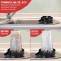Automatic Glass Cleaning Rinser, Faucet Glass Washer, Faucet Bottle Washer High Pressure 5 Hole Nozzle Automatic Glass Rinser with 80cm Hose for Kitchen EU 3/8 Thread Diameter 16mm(Black) ,Bar Sink Accessories. 