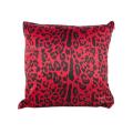 Printed Silk Cushion Cover  -  Cp-026 - Red & Black. 