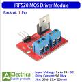 IRF520 MOSFET Driver Module 5-24v 5A Motor Speed Controller For Arduino DIY Projects by Electrica. 