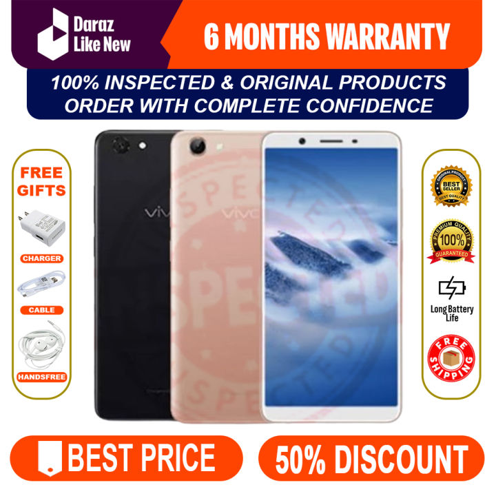 Imported Original Vivo Y71 Mobile | 100% INSPECTED | 6GB RAM | 128GB ROM(STORAGE) | 3360mAh Battery | Fresh Kit | Dual Sim PTA Approved | BEST FOR ADULT AND KIDS BOTH | Android 8 | Just Like New Condition | With Box, Charger, Cable & FREE Handsfree