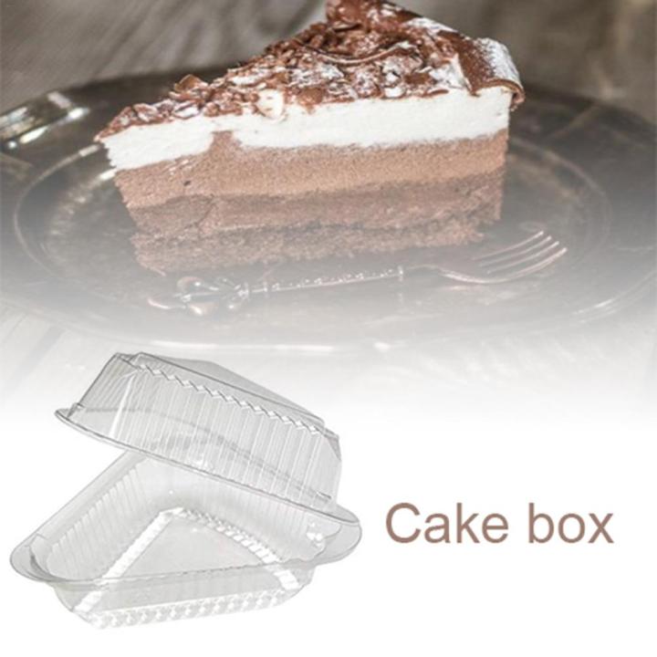 【shengxiong6525】100PCS Plastic Pie Pizza Box Snack Transparent Container Cake Packaging Boxes Plastic Transparent Cover
