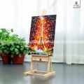 Gift Mall UV Printed Illuminated Paris Eiffel Tower Palette Knife UV Printed Oil Painting Canvas. 