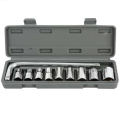 Professional Heavy Duty Socket Wrench Set Tool Kit 9 Pc 1/2″ Drive Socket Set 8-21m Impact Socket Set Socket Wrench Set Metric And Standard Mechanic Tools Kit Bit Sockets For Automotive Repair & Householdm Metric Sockets With “L” Wrench In Box. 