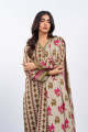Alkaram Studio Unstitched 3 Piece Printed Khaddar Suit With Khaddar DupattaFW-13-23-Cream. 