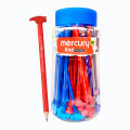 Mercury RED-8120 Black Lead Pencil with Hammer Shaped Eraser Topper (Jar of 48 Pencils). 
