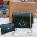 Girls' Handbag Set Pack of 2 with Stylish Long Chain. 