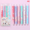 6pcs/set Kawaii Erasable Gel Pens Cute Pens Black Ink Gel Pen Erasable Lonni. 