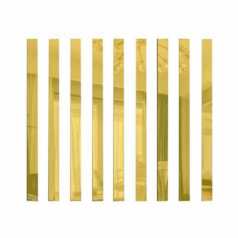 Acrylic Golden | Silver Mirror Strips 1 inch x 96-inch Self Adhesive Double Tape for Furniture and Wall Decor Bedroom Decor Living Room Decor