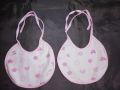 Pack of 2 Newborn Baby Bibs - Pure Cotton Round Shape Tie Knot Bib for Babies - Small Feeding Drool Saliva Bibs for Infants (0-6 Months) - Newborn Baby Bib (Tie Knot Bibs for Babies) Round Shape Small Bibs. 
