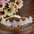 Chic Arabic Hair Accessory Chain Women Headband Crystal Flower Tassels Head Pieces Algeria Wedding Jewelry 18K Gold Silver Color. 