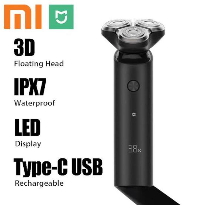 XIAOMI MIJIA Electric Shaver S500 Portable Flex Razor3 Head Dry Wet Shaving Washable Beard Trimmer +  Mi Electric Shaver S300/S500/S500C Replacement Head