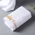 Quality 100% Cotton White 5-Star Hotel Towel Home Set Embroidered Luxury Crown Bath Towels for Adults Absorbent Face Towel. 