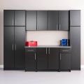 Wooden Cupboard, Organizer, Cupboard for Clothes, kitchen, Storage Cabinet, 32" W x 65" H x 16" D, Black. 