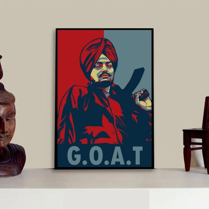 Sidhu Moose Wala Picture Frame For 295 Singer Fans Digital Printed