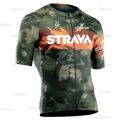STRAVA - Pro Cycling Jersey Summer Bicycle Jersey Racing Bike Clothes Bicycle Team Short Sleeve Wear Men Breathable Cycling Shirts. 