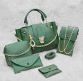 Hand bags for girls pack of 5 piece set with long strap. 