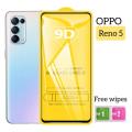 OPPO_ Reno 5 - 100% Original Full coverage 9D Tempered Glass screen Protector- Full Glue- with Cleaning Wipes. 
