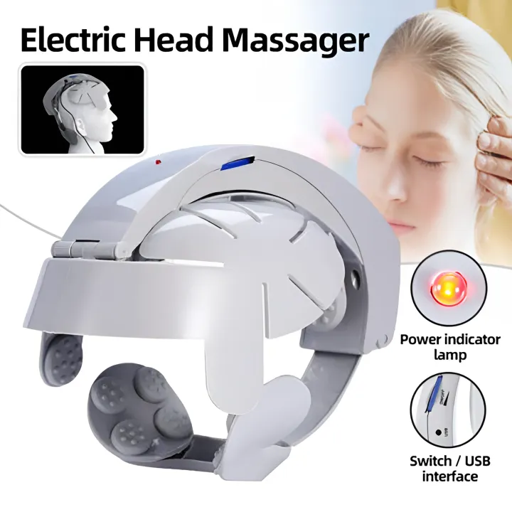 Electric Head Massager | Scalp & Brain Helmet | Multi‑Frequency ...