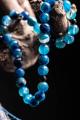 Blue Aqeeq Prayer 33 Beads 10mm  Tasbeeh | Zikr Tasbeeh | Prayer Beads. 