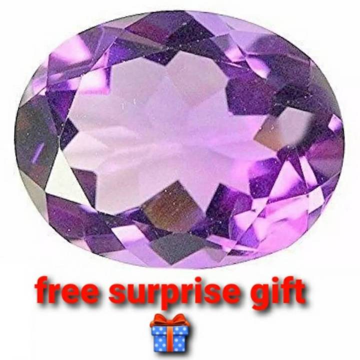 Original purple zircon stone oval shape weight 8-10 crt