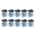 Coil Power Relay, Miniature Intermediate Relay Strong Electrical Conductivity 110V for Communication. 