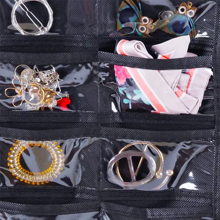 Fast%20Forward%20Jewelry%20Organizer%20Closet%20Organizer%20Hanging%20Storage%2028%20Clear%20PVC%20Pockets%20High%20Quality%2075%20GSM%20Non-Woven%20Fabric%20and%20PVC%20Material%20-%20Image%205
