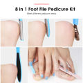 HEGRUS Foot File Pedicure Kit Callus Remover Stainless Steel Pedicure Rasp Tools Feet Exfoliating Scrubber Heel Calluses File Scraping Foot Care Foot Scraper Pedicure Planer Tool Set for Dry and Wet Feet. 