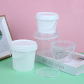 1Pc 500/1000ML Transparent Plastic Bucket with Lid and handle Food Storage Container Refillable Milk Tea Bucket Netiie. 