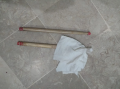 2pcs 17 inch long Wooden Jhatki stick without cloth for use cleaning window /  dusting window door and remove the flying bee wooden stick duster mosquito cleaning tool. 