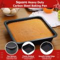 SR_Traders - 9x9 Inch Cake Baking Pan / Mold - Baking Accessories - Non-Stick Square Cake, Pizza, Brownie and Bread Mold - Hard Metal - Oven Friendly. 