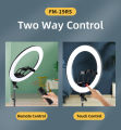 Jmary FM-19RS 19 inch LED Selfie Ring Light LCD Display Touch Screen Dimmable Light Makeup Ring Light with. 