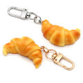 Simulation Food Toy Model Pendant Keyring Personalized Croissant Package DIANGUI. 