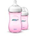 Natural II PP 260ml Bottle PK2 (Pink) - SCF694/23. 