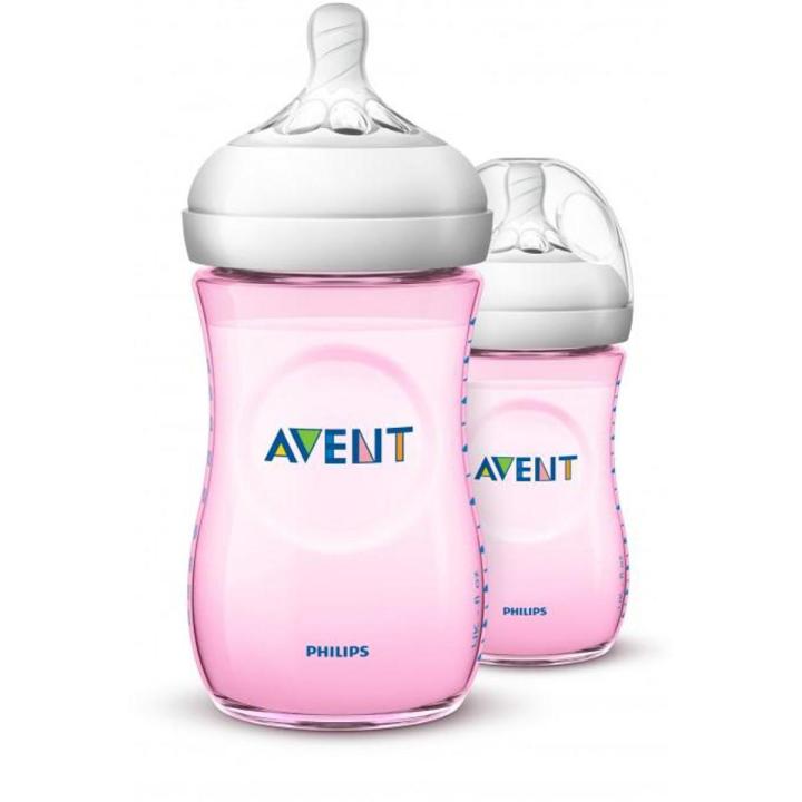 Natural II PP 260ml Bottle PK2 (Pink) - SCF694/23