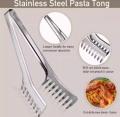 Stainless Steel Food Tong Serving Tong, Spaghetti Tong, Comb Shaped Tong, Pasta Tong. 